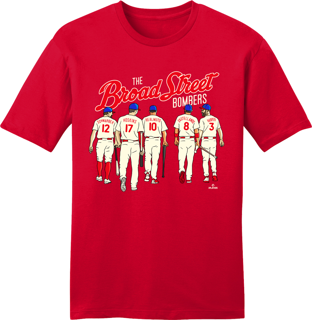 Broad Street Bombers MLBPA Tee Red tee