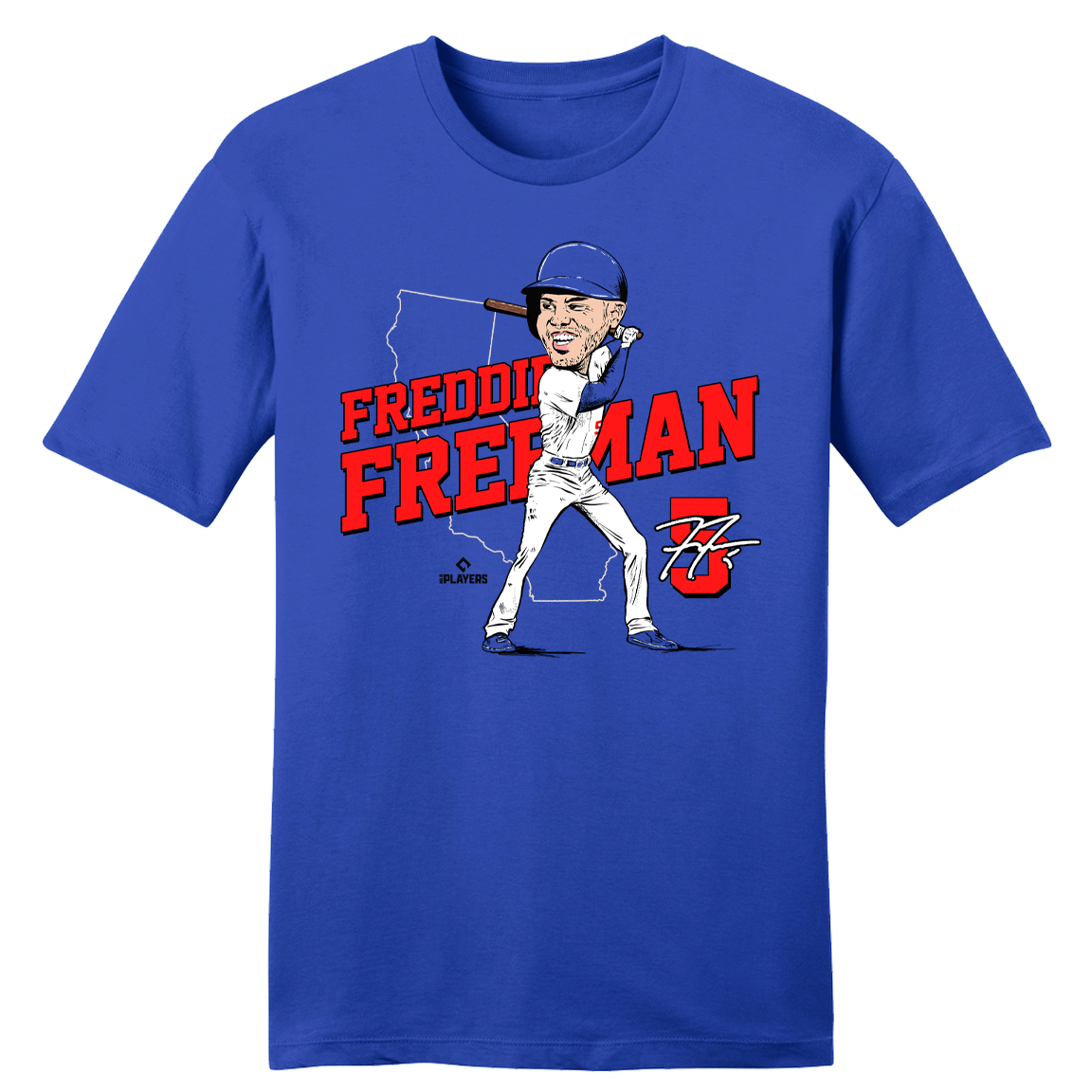Freddie Freeman Official MLBPA Tee, LA Baseball Gear