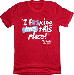 Alex Bohm I Love This Freakin' Place red T-shirt In The ClutchAlec Bohm I Freakin' Love This Place red T-shirt In the Clutch