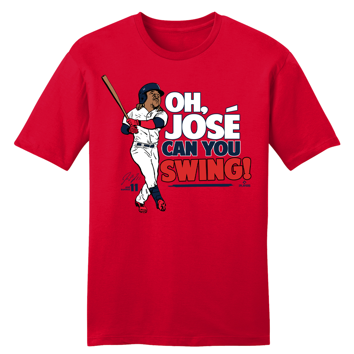 Official José Ramirez MLBPA Tee Red