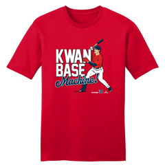Steven Kwan MLBPA T-shirt red