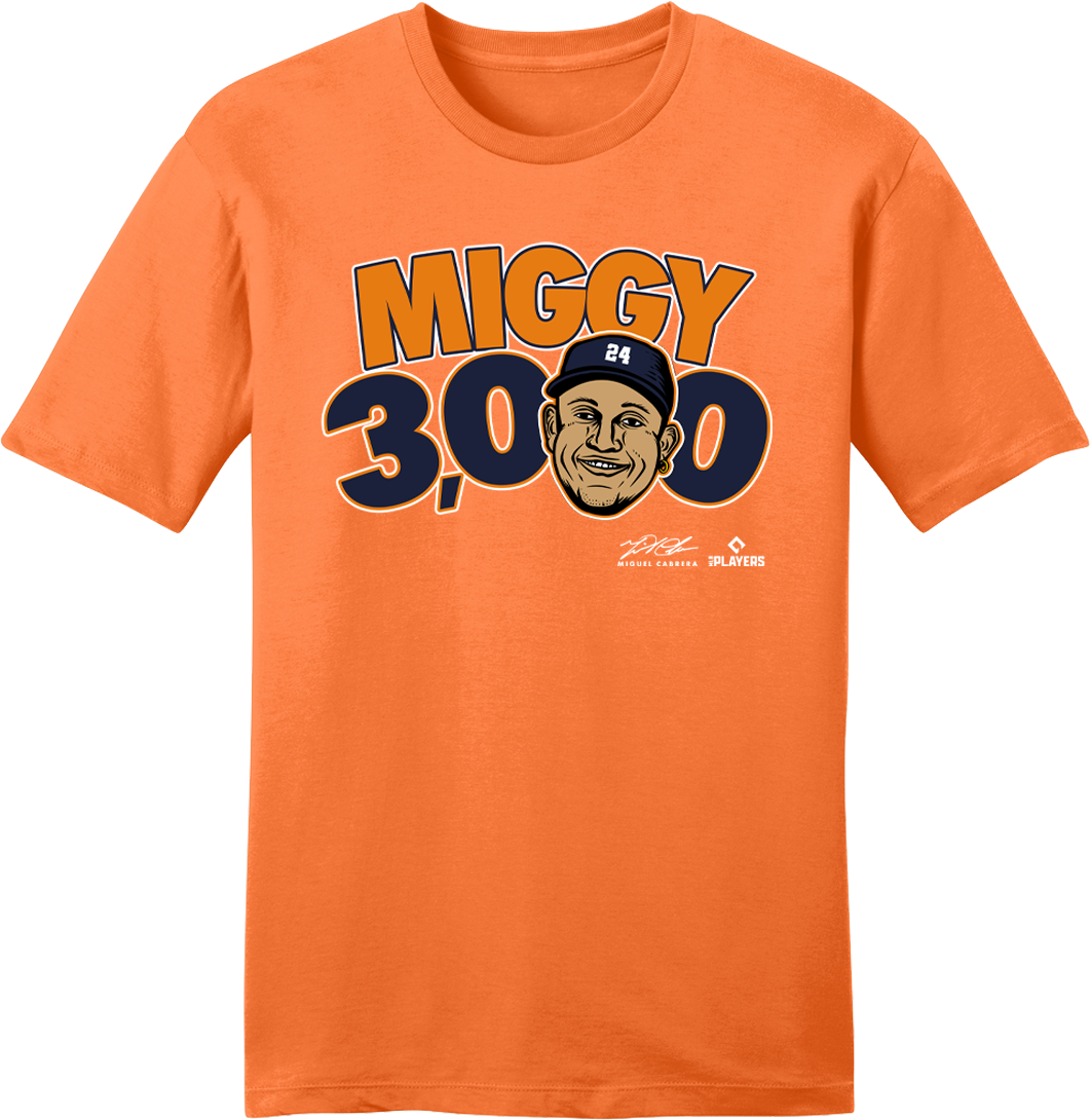 Miggy 3000 Official MLBPA T-shirt orange