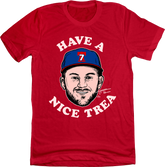 Official Trea Turner Philly MLBPA Tee Red In The Clutch