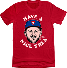 Official Trea Turner Philly MLBPA Tee Red In The Clutch