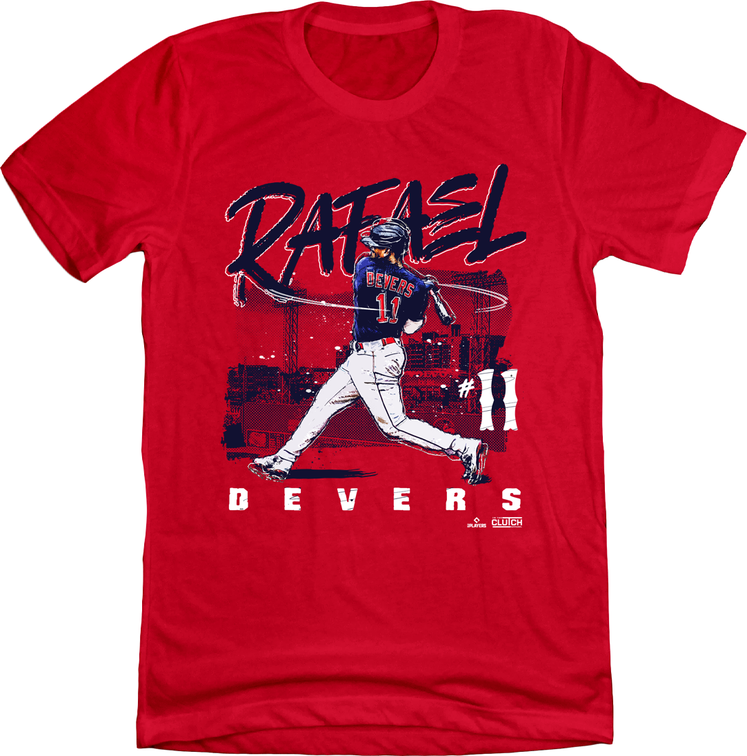 Rafael Devers BOS MLBPA Tee Red In The Clutch