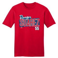 Ranger Suarez Speckle Team Font MLBPA Tee