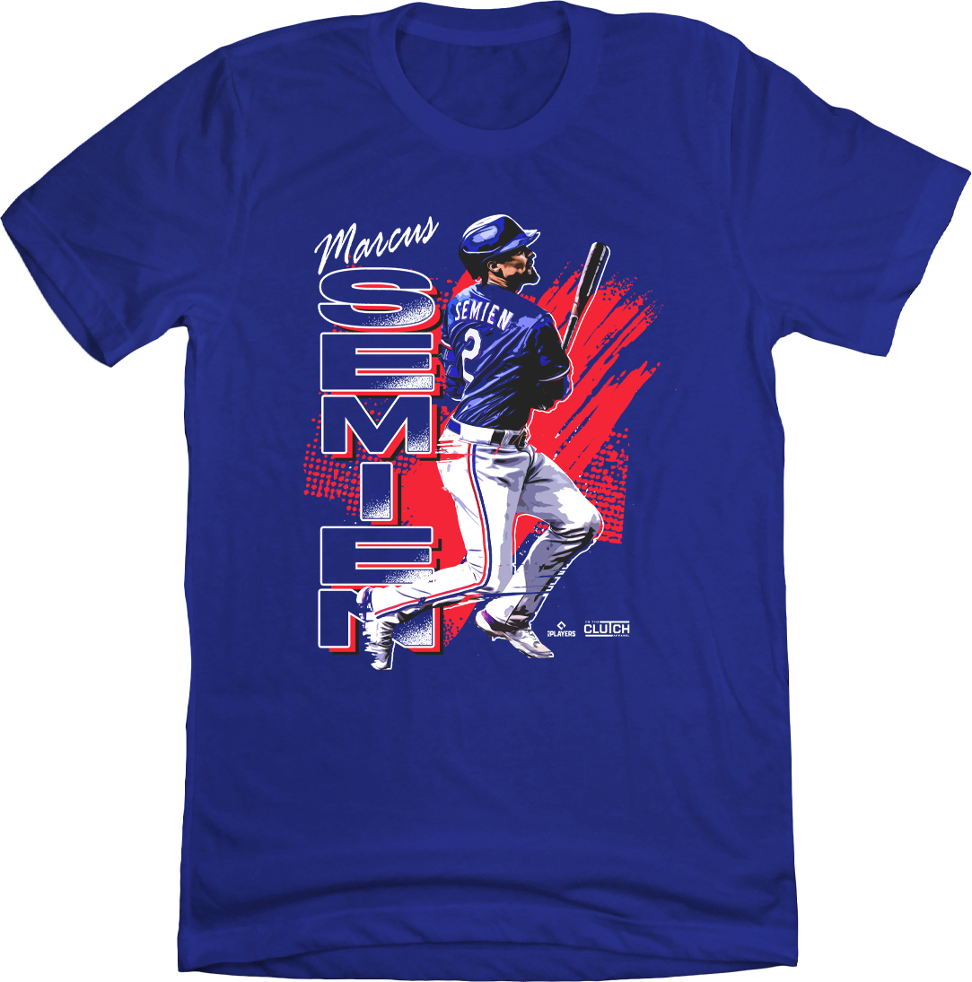 Marcus Semien Retro Grunge MLBPA Tee In The Clutch