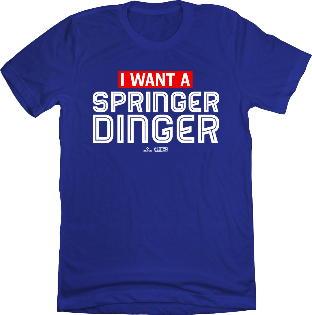 George Springer Dinger MLBPA T-shirt blue In The Clutch