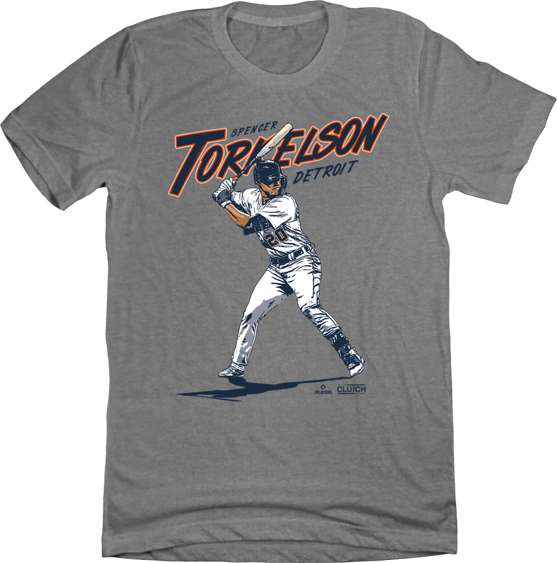 Spencer Torkelson At Bat MLBPA T-shirt, Detroit Baseball Apparel