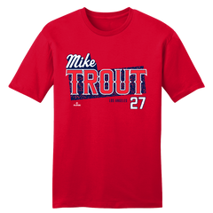 Mike Trout Speckle Team Font MLBPA Tee