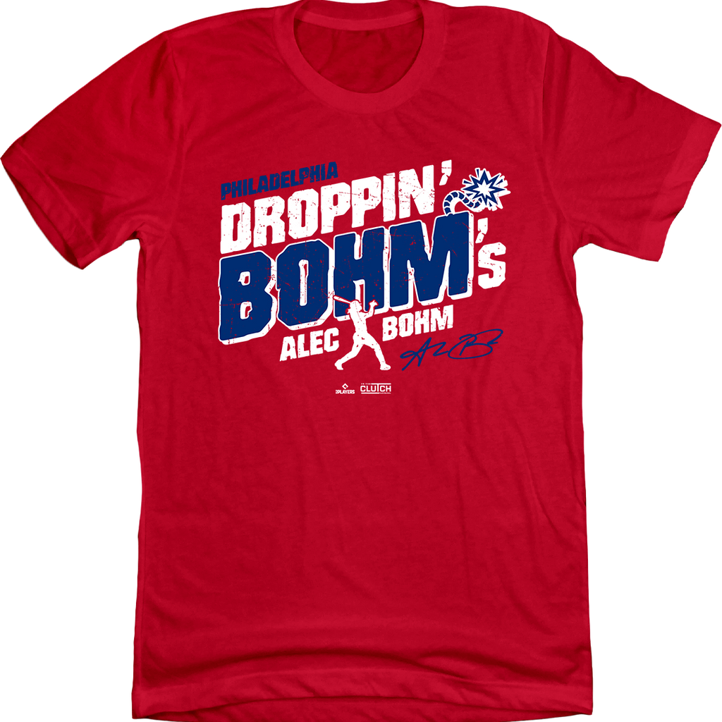 Droppin' Bohm's Tee | Alec Bohm MLBPA Apparel | In The Clutch