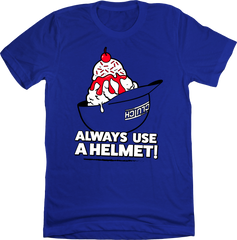 Always Use a Helmet ice cream royal T-shirt In The Clutch