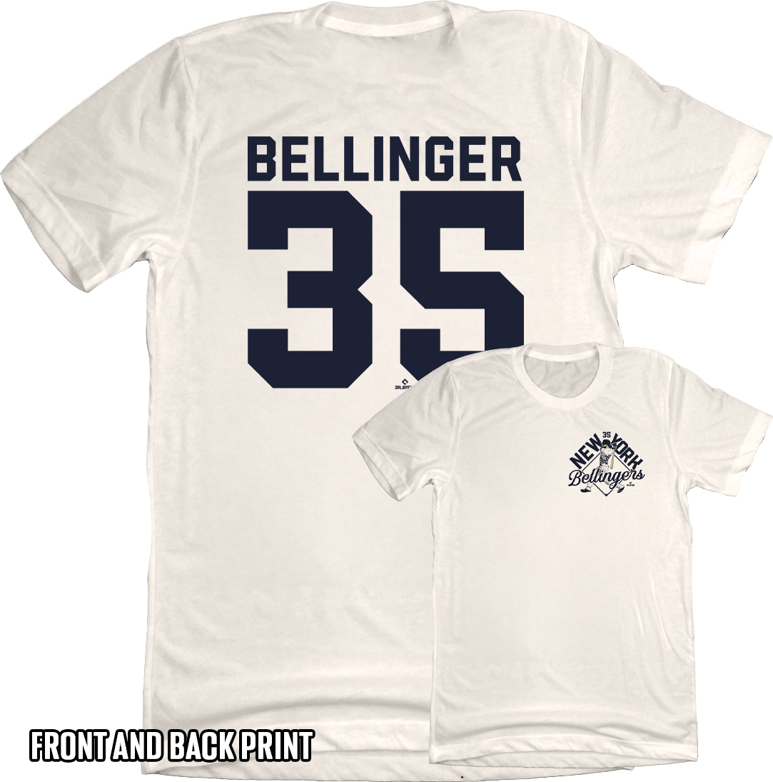 New York-style shirsey featuring Cody Bellinger's name and number in a bold design.