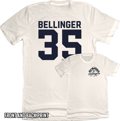 New York-style shirsey featuring Cody Bellinger's name and number in a bold design.