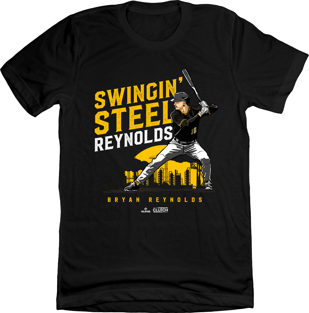 Bryan Reynolds Swingin' Steel MLBPA Tee Black T-shirt In The Clutch