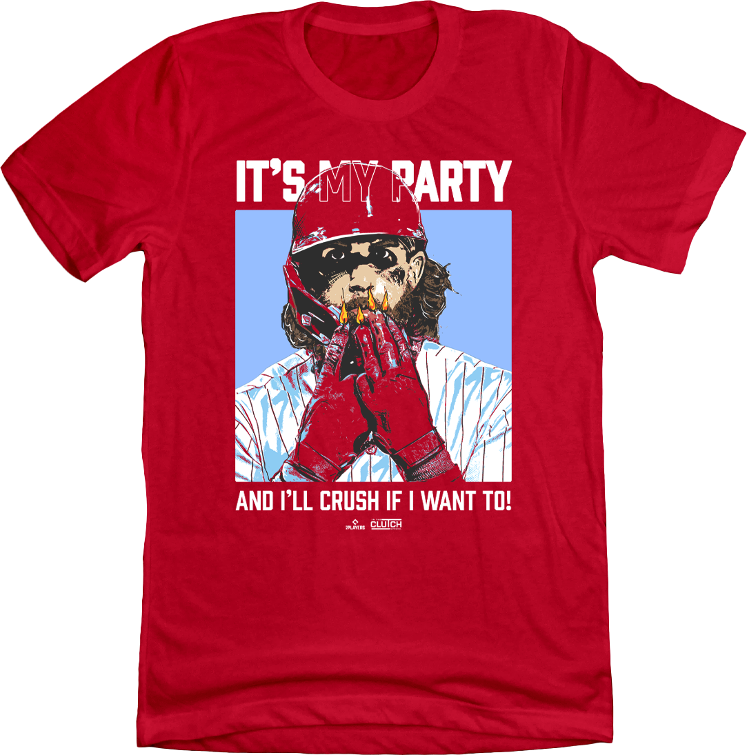 Bryce Harper Birthday - It's My Party red T-shirt In The Clutch