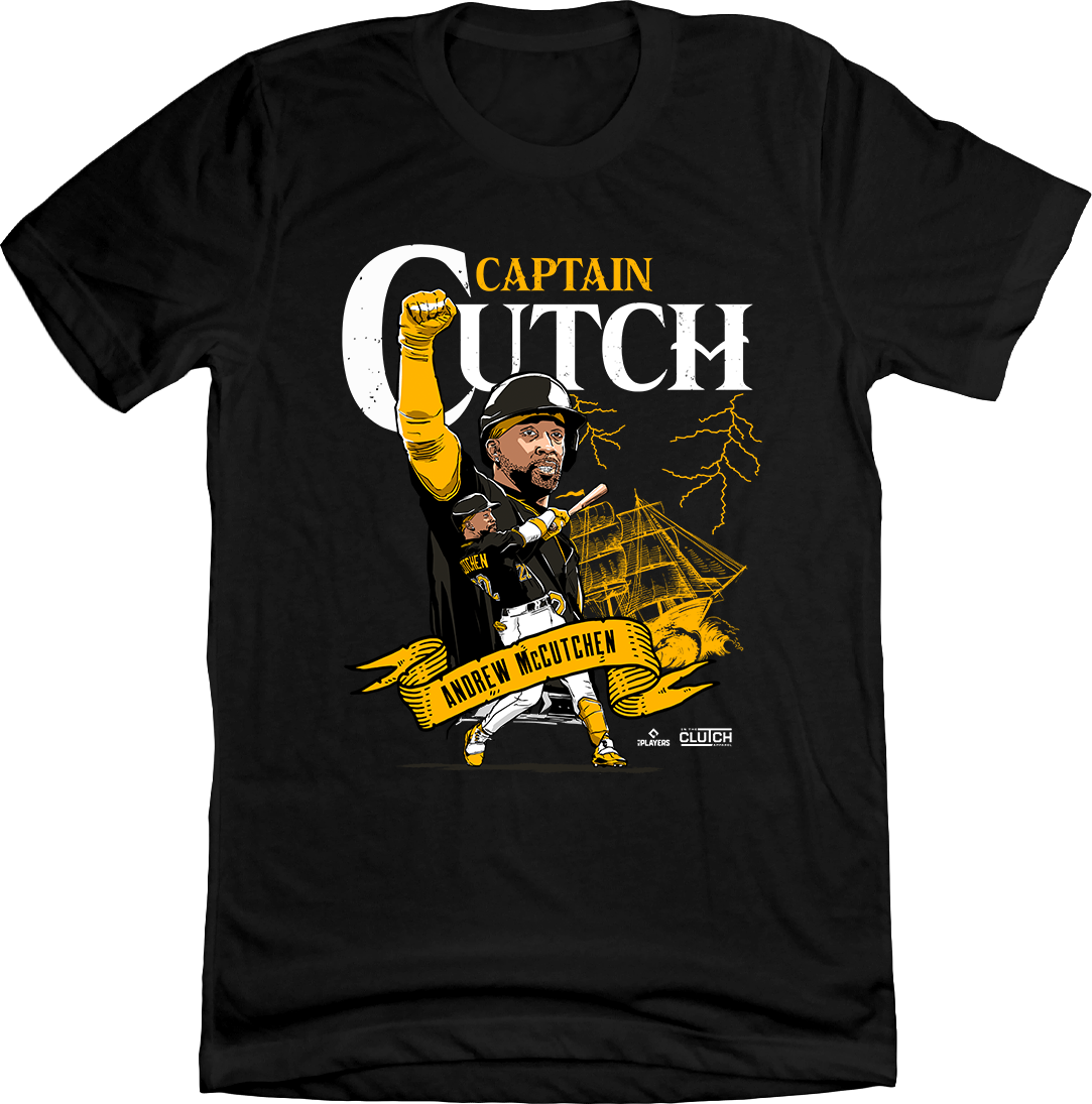 Andrew McCutchen Capt. Clutch MLBPA Black T-shirt In The Clutch
