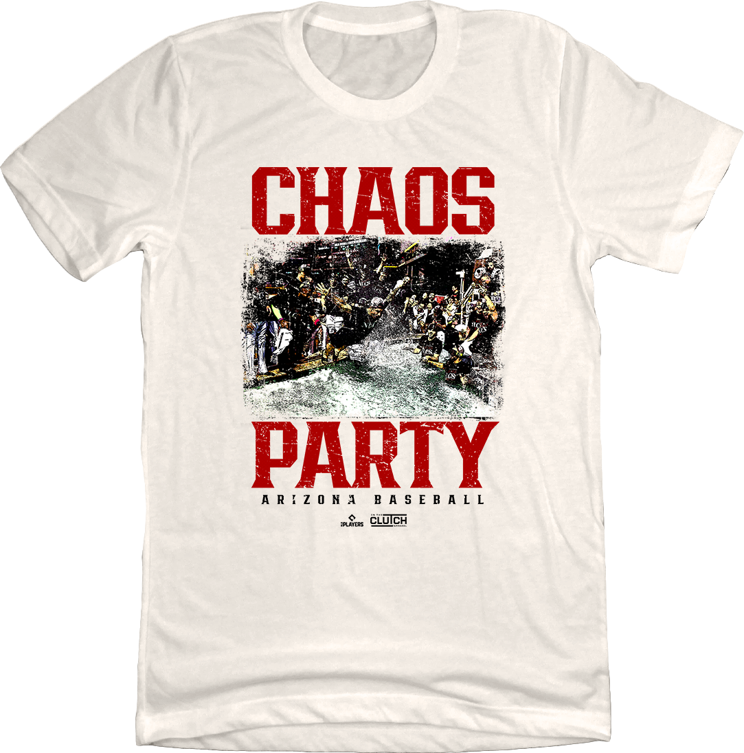 Chaos Party Arizona Baseball Rally Tee White In The Clutch