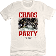Chaos Party Arizona Baseball Rally Tee White In The Clutch
