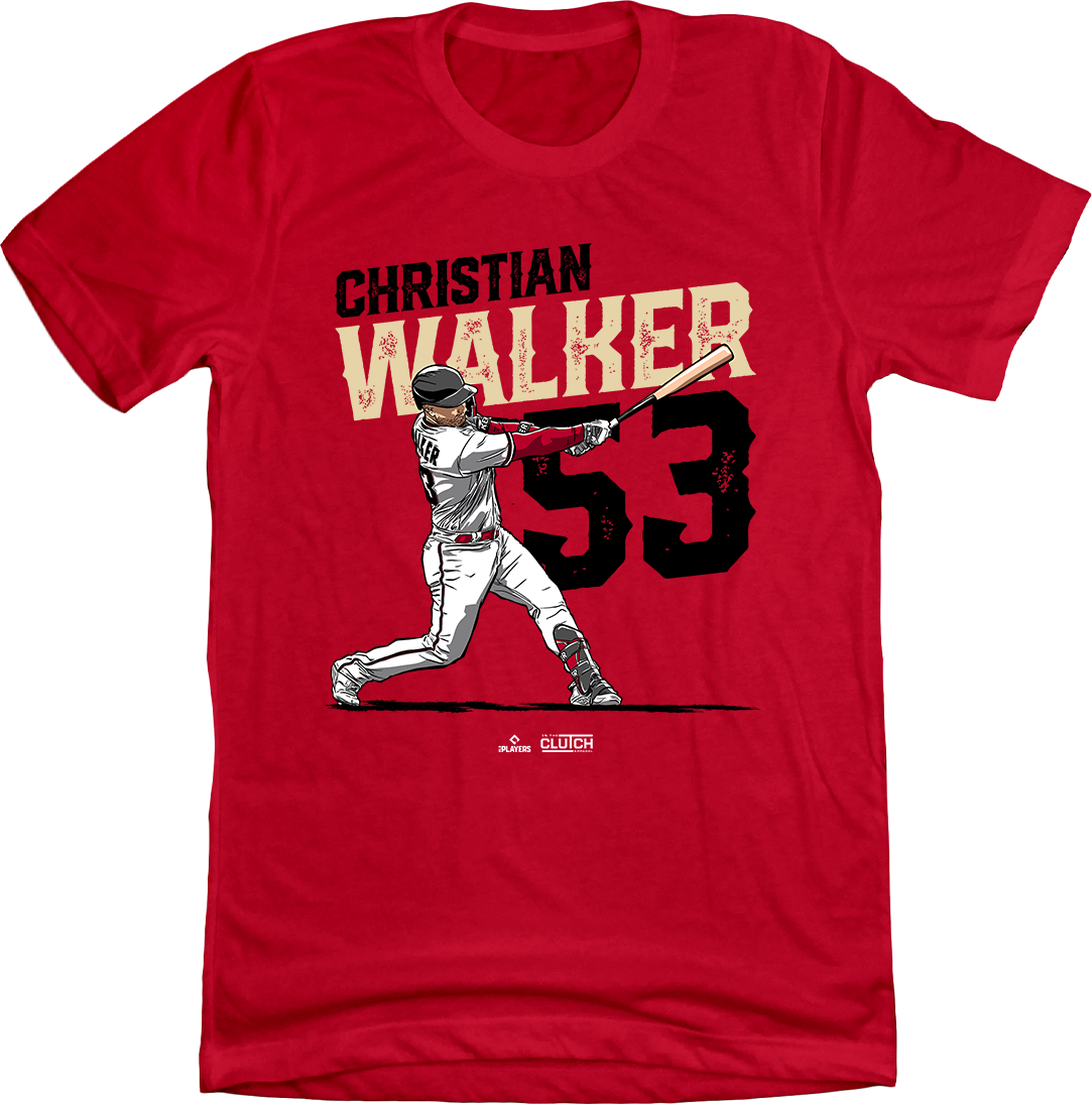 Christian Walker Slugging red T-shirt In The Clutch