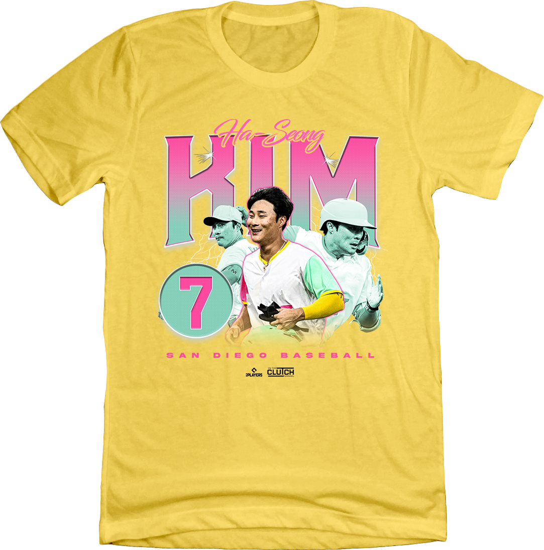 Ha-seong Kim Retro 90s T-shirt Yellow In The Clutch