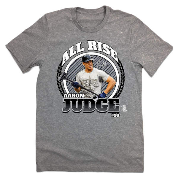 Aaron Judge Women's T-Shirt - Heather Gray - New York | 500 Level Major League Baseball Players Association (MLBPA)