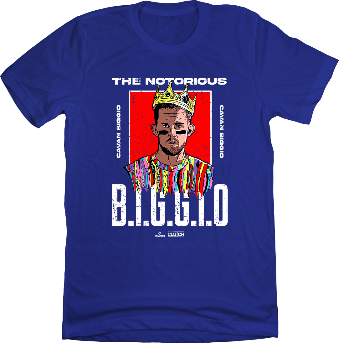Cavan Biggio Notorious BIGGIO MLBPA Tee blue T-shirt In The Clutch