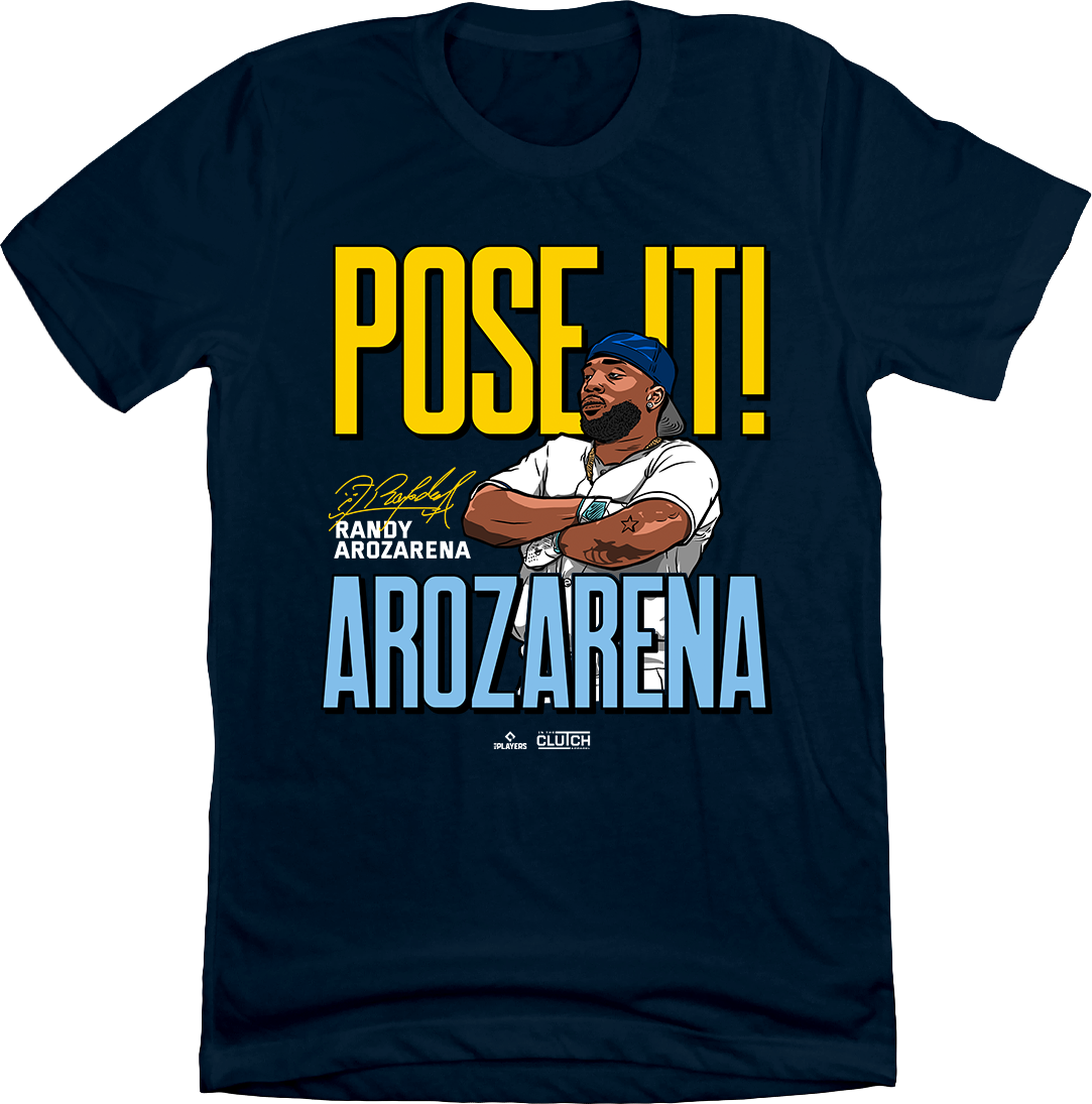 Randy Arozarena -Pose It navy T-shirt In The Clutch