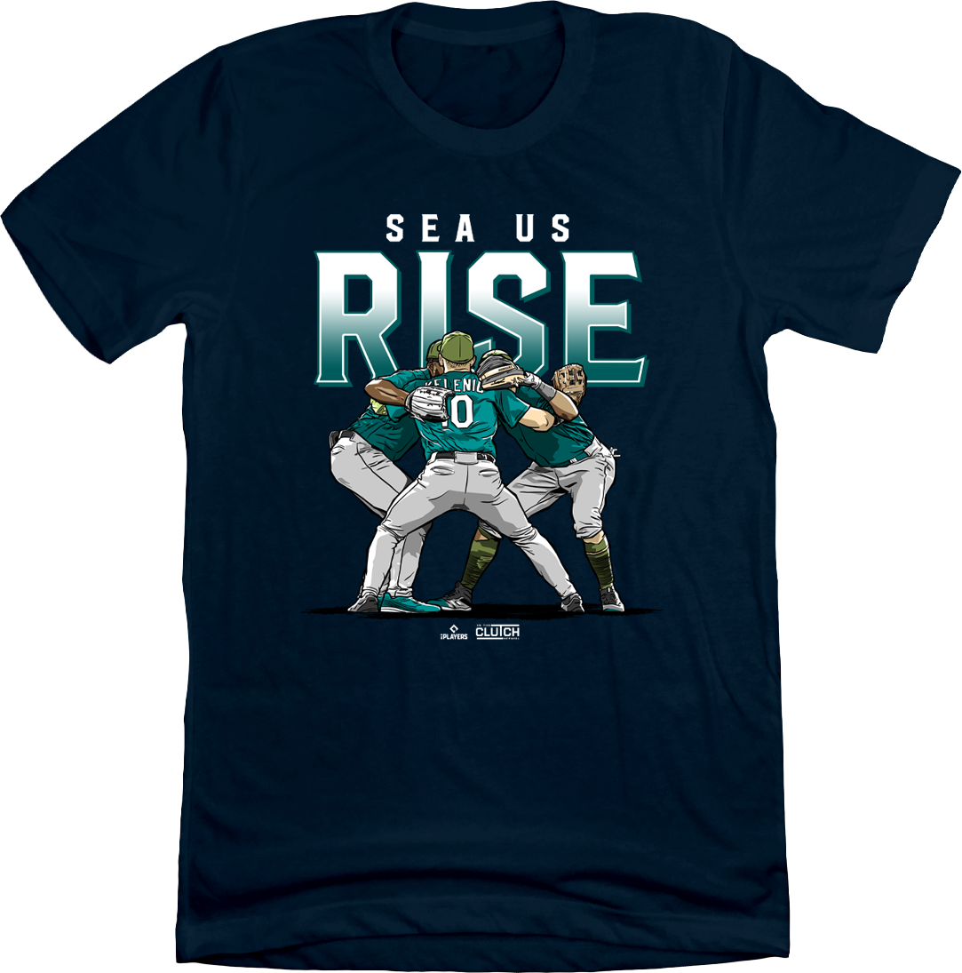 SEA us Rise Seattle Baseball Rally shirt Navy In The Clutch