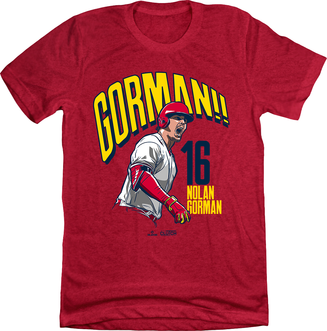 Nolan Gorman MLBPA T-shirt red In The Clutch