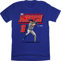 Travis Jankowski Name and Number Blue T-shirt In The Clutch