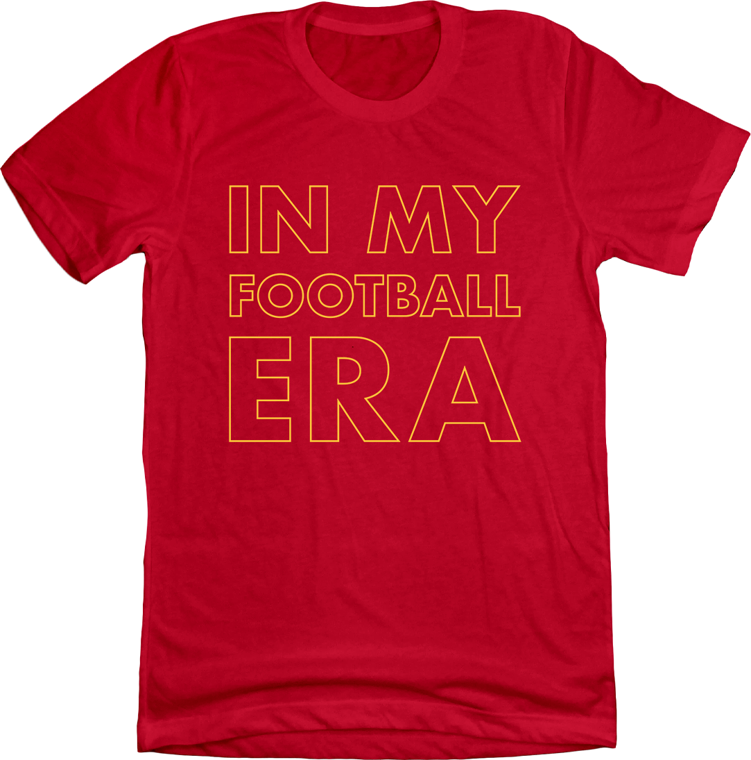 In My Football Era Line Text Red T-shirt