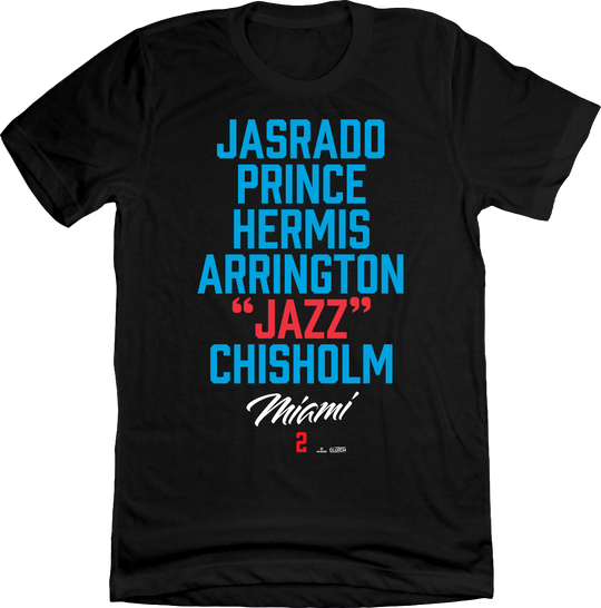 Official Jazz chisholm miamI marlins baseball retro '90s T-shirt