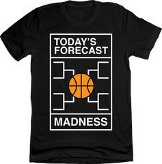 March Basketball Weather Report Black Tee
