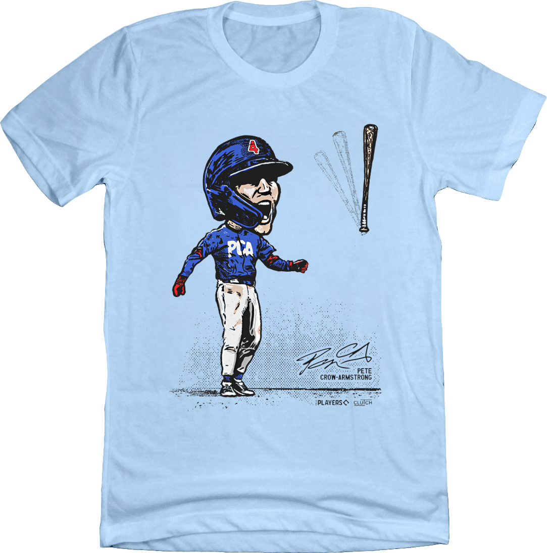 Pete Crow-Armstrong Batflip Big Head  Tee
