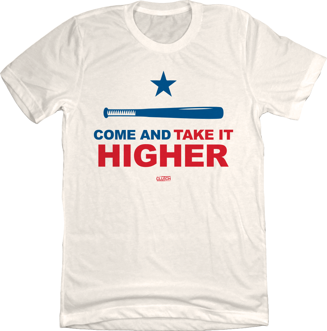 Take it Higher Texas Baseball Natural White T-shirt In The Clutch