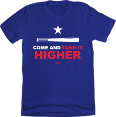 Take it Higher Texas Baseball Royal T-shirt In The Clutch