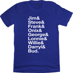 Baseball Lineup 1985 Kansas City & blue T-shirt In The Clutch