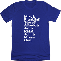 Baseball Lineup 1988 Los Angeles & LAD blue T-shirt In The Clutch