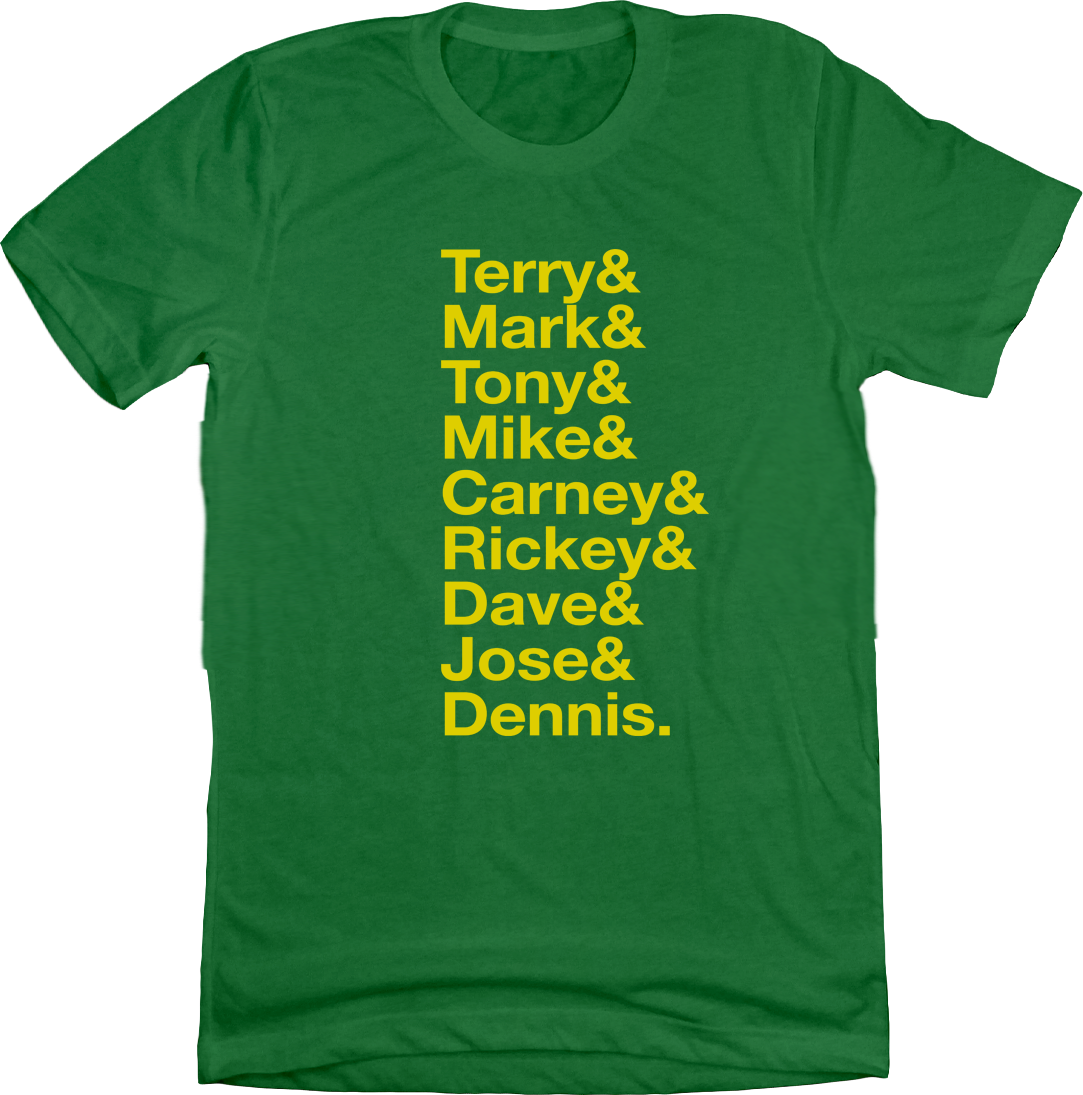 Baseball Lineup 1989 Oakland & T-shirt green In The Clutch