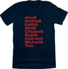 Baseball Lineup 1998 Atlanta & blue T-shirt In The Clutch