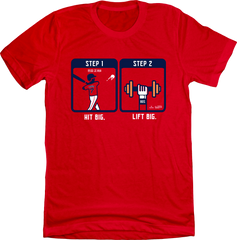 Boston Home Run Celebration Yoshida red T-shirt In The Clutch