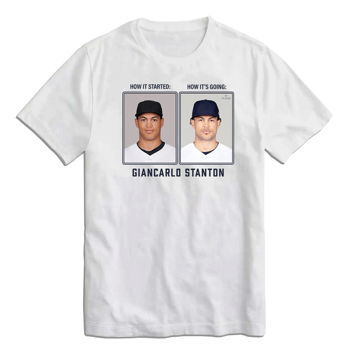 Giancarlo Stanton Then & Now MLBPA Tee