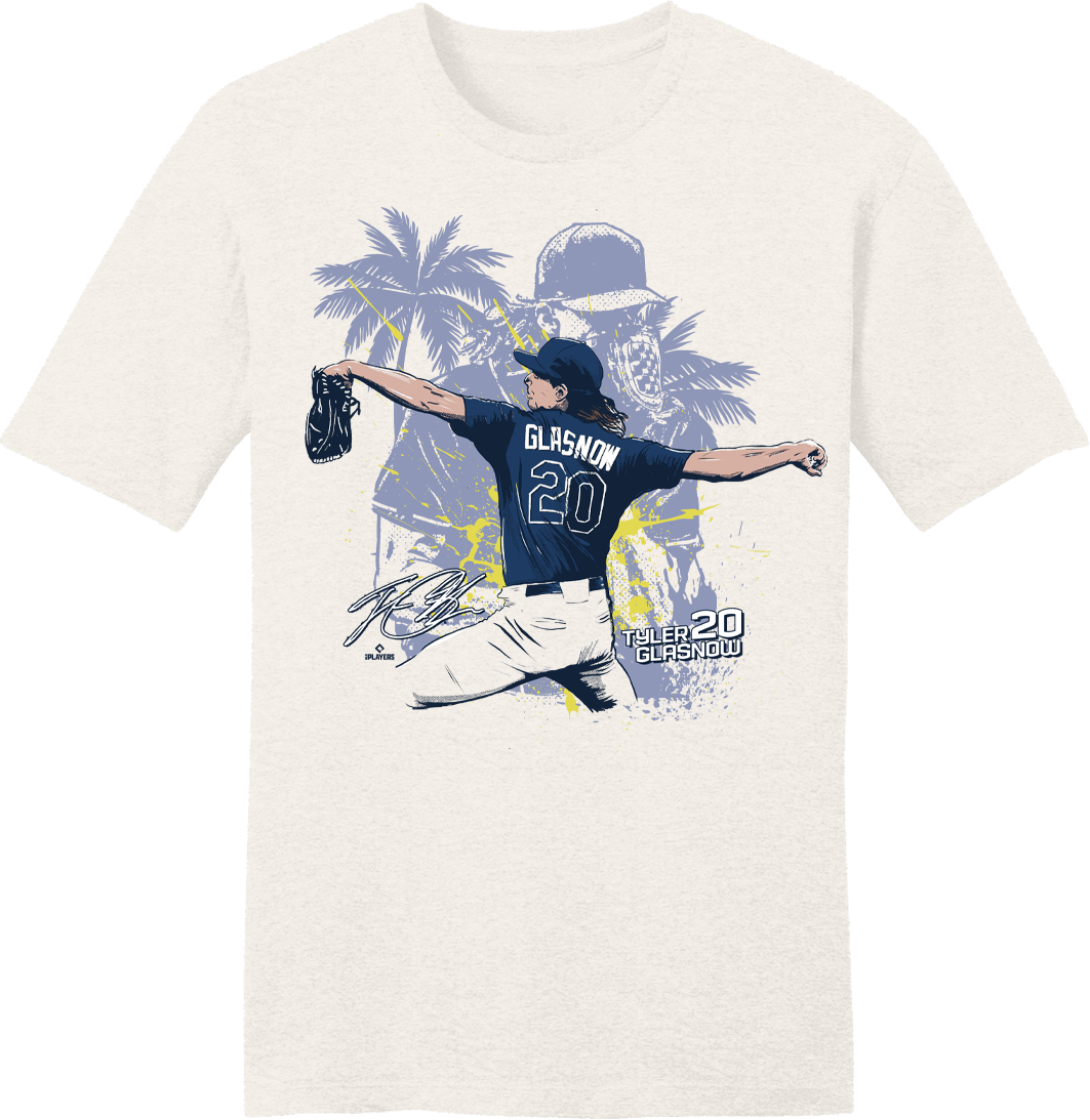 Official Tyler Glasnow MLBPA Tee White