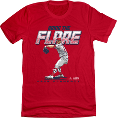 Official Jack Flaherty MLBPA Tee Red In The Clutch