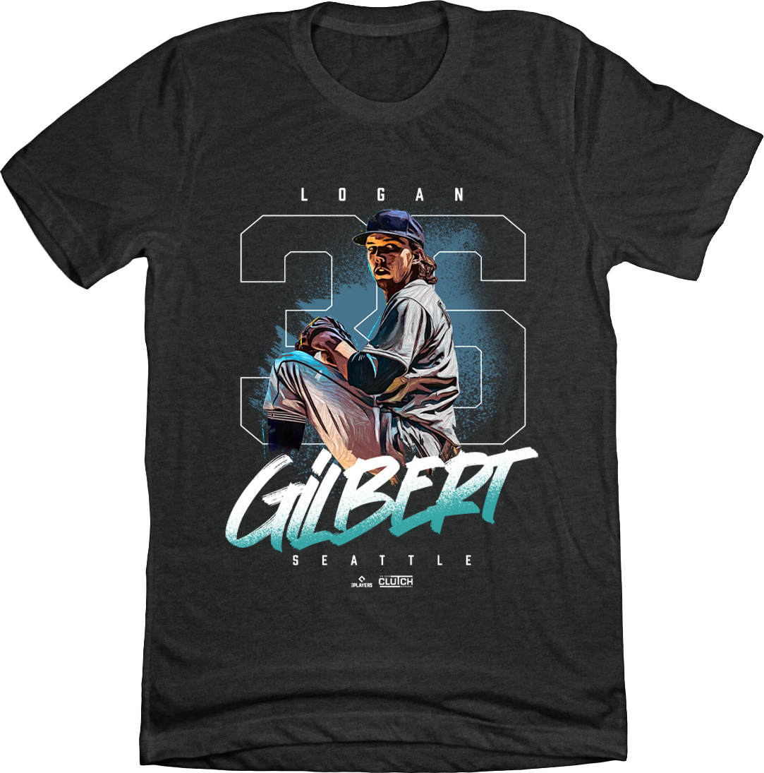 Logan Gilbert MLBPA Tee In The Clutch charcoal T-shirt
