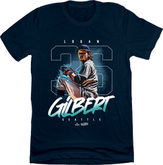 Logan Gilbert MLBPA Tee In The Clutch navy T-shirt