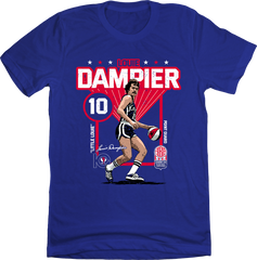 Louie Dampier ABA Action Tee Blue In The Clutch