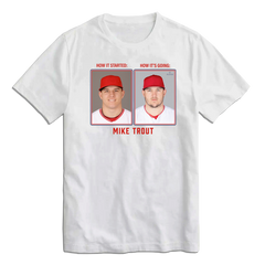 Mike Trout Then & Now MLBPA Tee