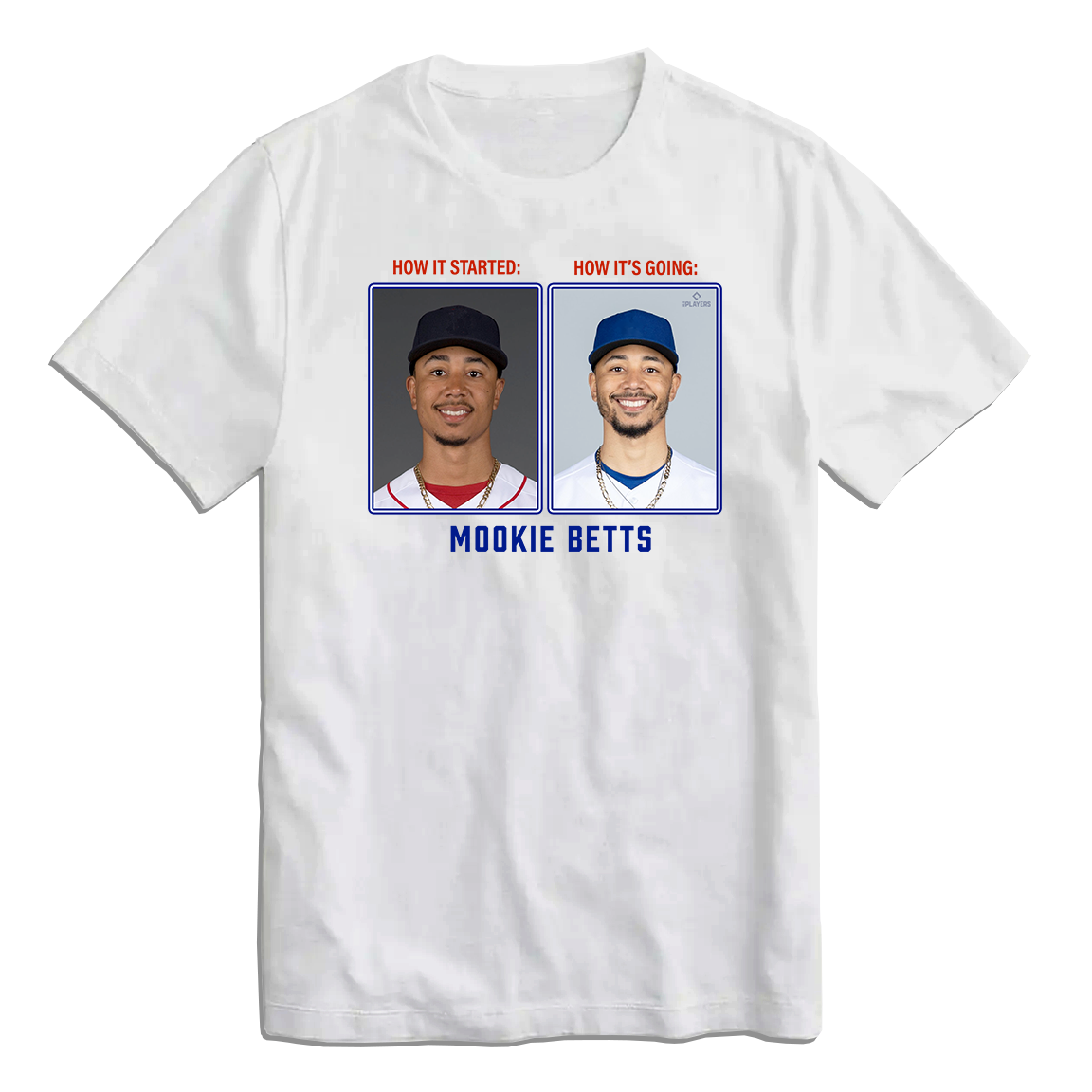 Mookie Betts Then & Now MLBPA Tee